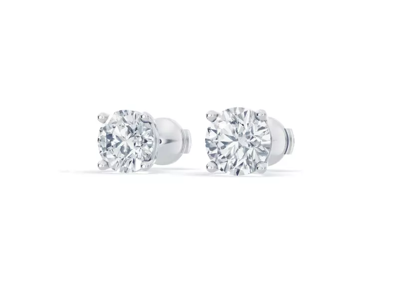 18K White Gold Lab Diamond Guardian Back Earrings (3 ct. tw.)