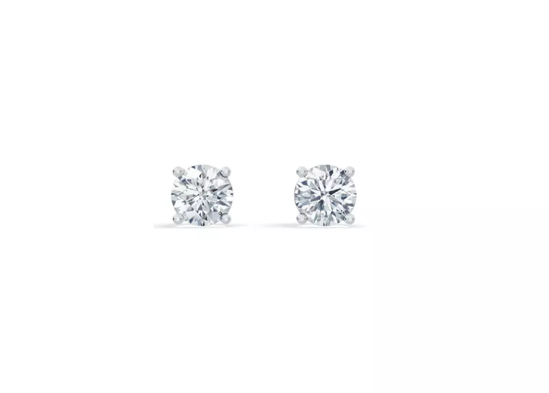 14K White Gold Lab Diamond Guardian Back Earrings (1 ct. tw.)