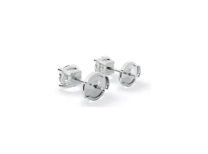 14K White Gold Lab Diamond Guardian Back Earrings (1 ct. tw.)