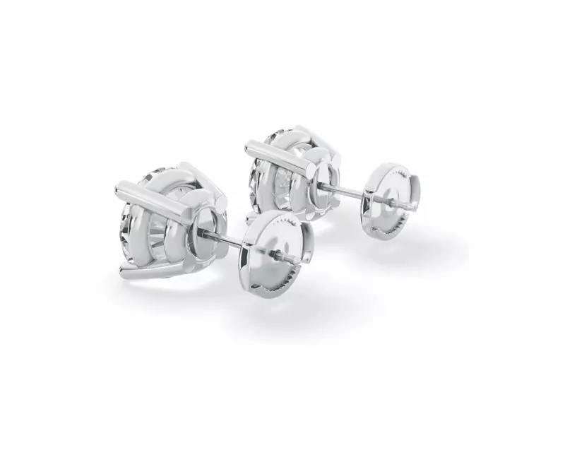14K White Gold Lab Diamond Guardian Back Earrings (4 ct. tw.)