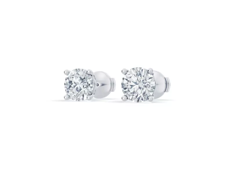 Platinum Lab Diamond Guardian Back Earrings (2 ct. tw.)