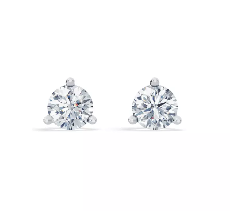 Three-Prong Martini Lab Diamond Guardian Back Earrings (3 ct. tw.)