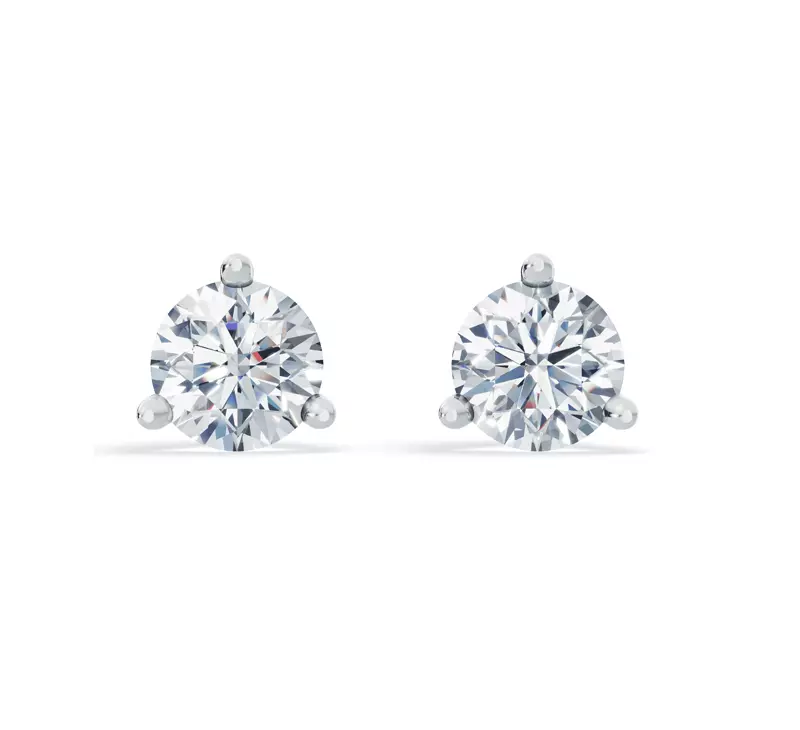 Three-Prong Martini Lab Diamond Guardian Back Earrings (4 ct. tw.)