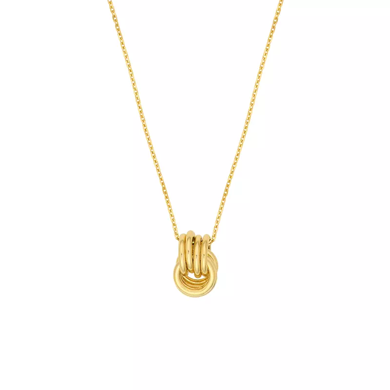 Stacked Gold Ring Necklace