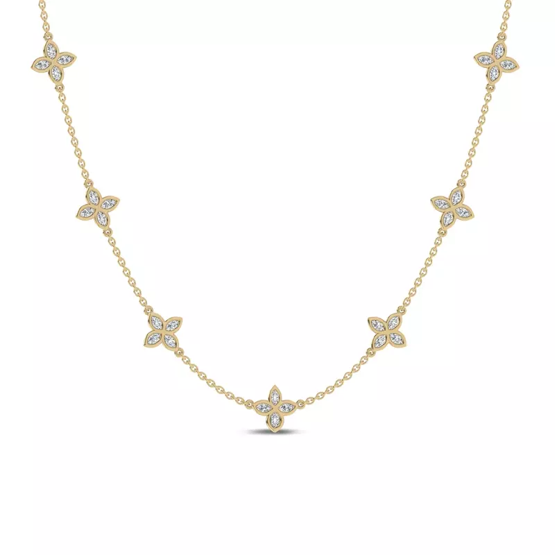 14K Yellow Gold Maravina Rosette Lab Necklace by Christian Siriano