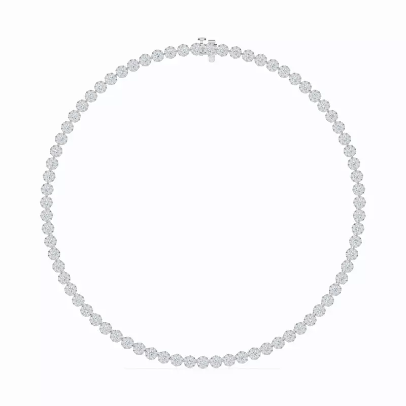 Double Halo Lab Diamond Necklace (10 ct. tw.)