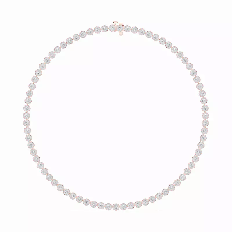 Double Halo Diamond Necklace (10 ct. tw.)