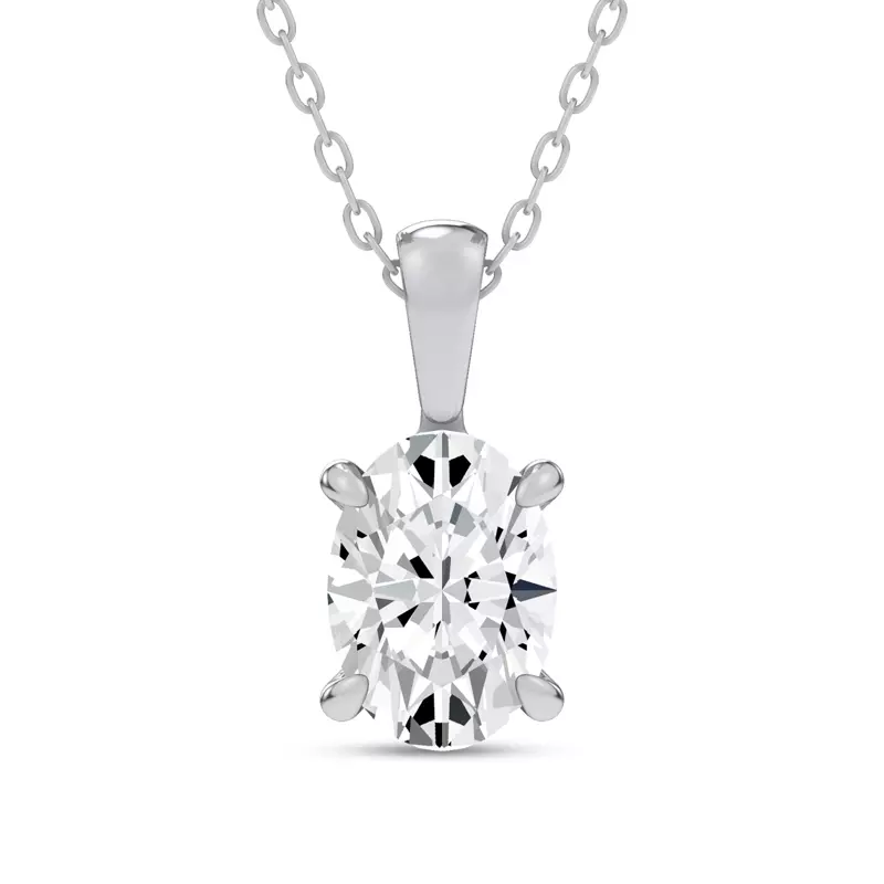 Midnight Halo Oval Lab Pendant (2 ct. tw.) by Christian Siriano