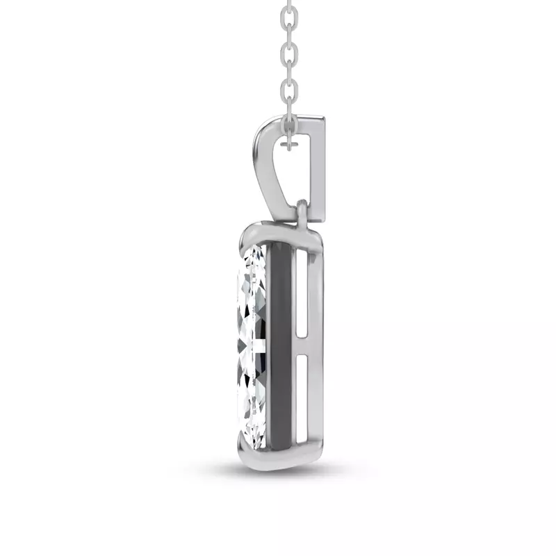 14K White Gold Midnight Halo Marquise Lab Pendant (2 ct. tw.) by Christian Siriano