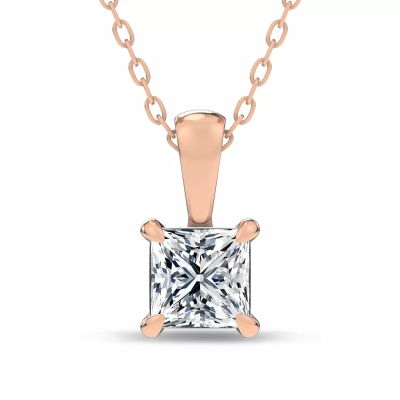 Midnight Halo Princess Lab Pendant (2 ct. tw.) by Christian Siriano