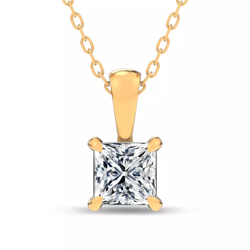 Midnight Halo Princess Lab Pendant (2 ct. tw.) by Christian Siriano