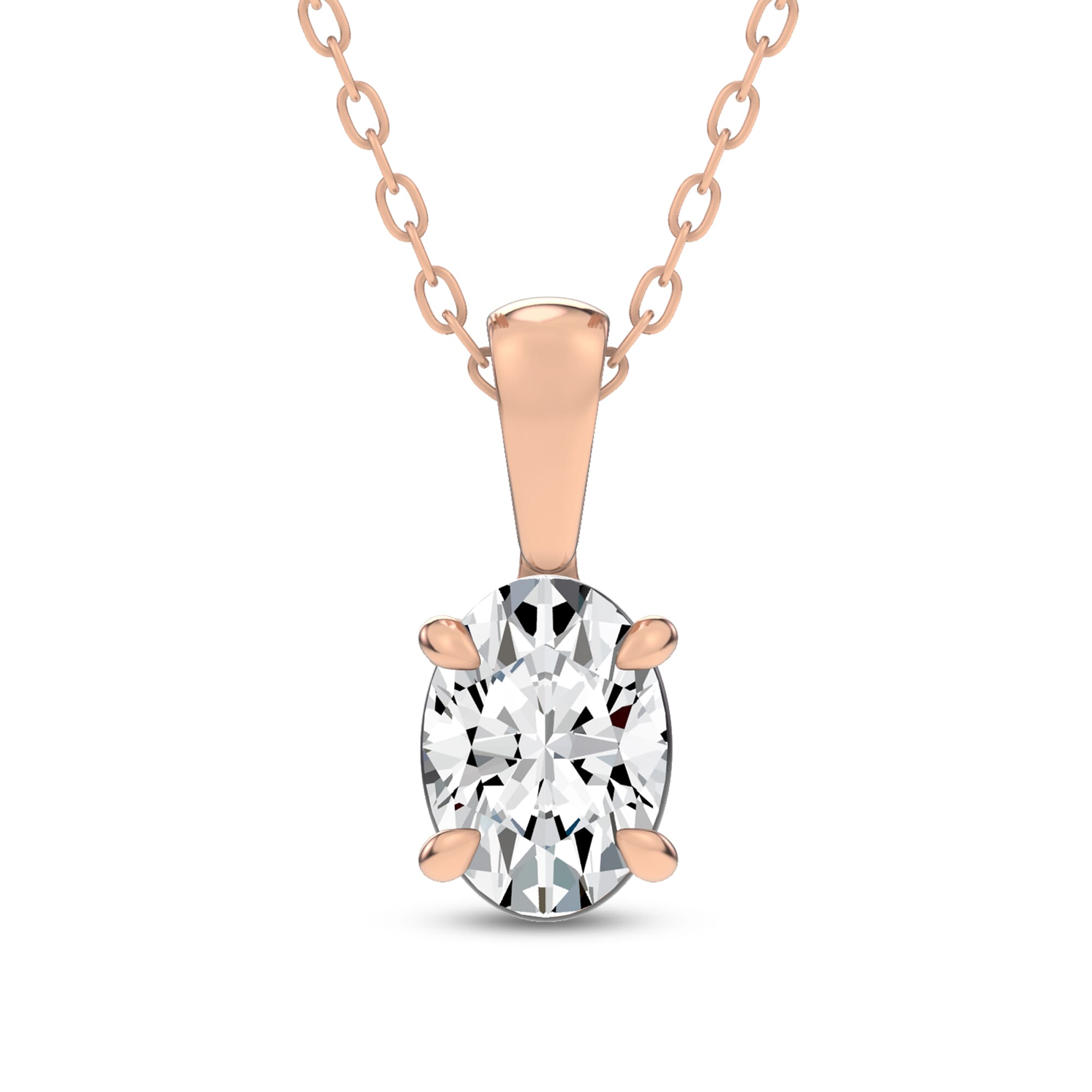 Midnight Halo Oval Lab Pendant (1 ct. tw.) by Christian Siriano