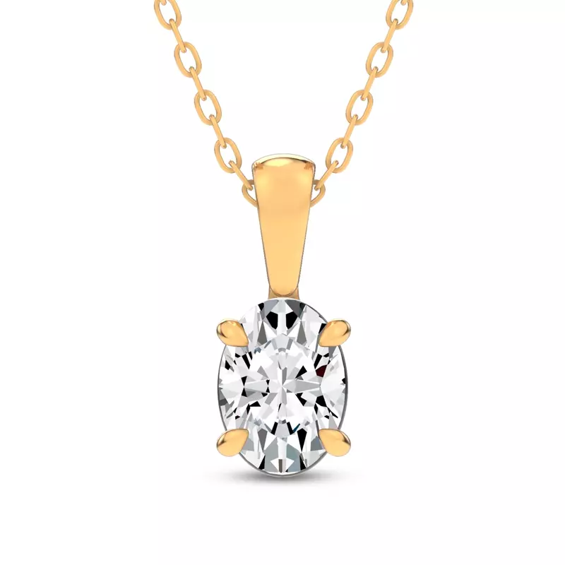 Midnight Halo Oval Lab Pendant (1 ct. tw.) by Christian Siriano