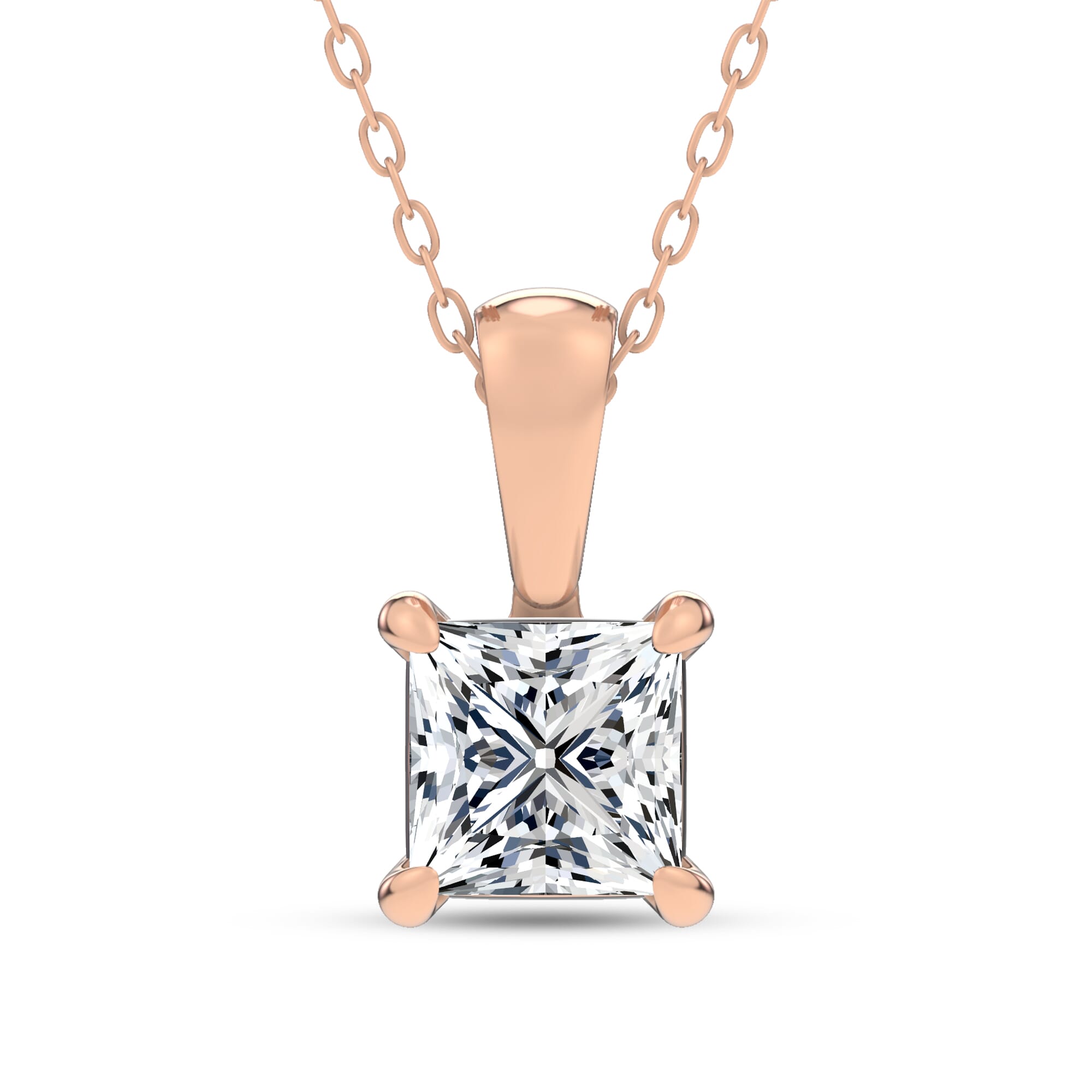 Midnight Halo Princess Lab Pendant (1 ct. tw.) by Christian Siriano