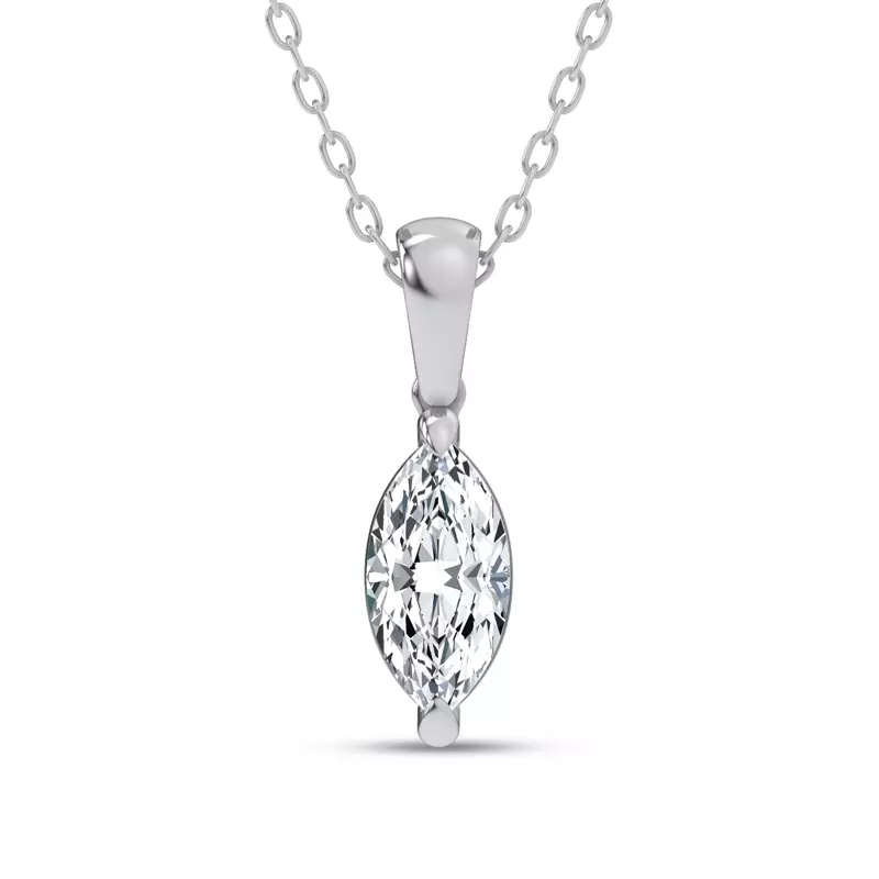 Midnight Halo Marquise Lab Pendant (1 ct. tw.) by Christian Siriano