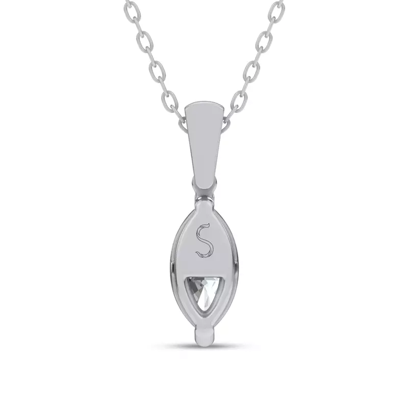 14K White Gold Midnight Halo Marquise Lab Pendant (1 ct. tw.) by Christian Siriano