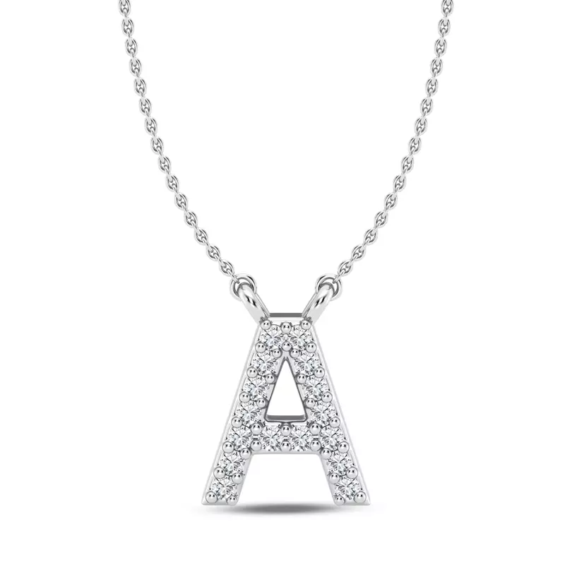 Diamond Initial Pendant – A