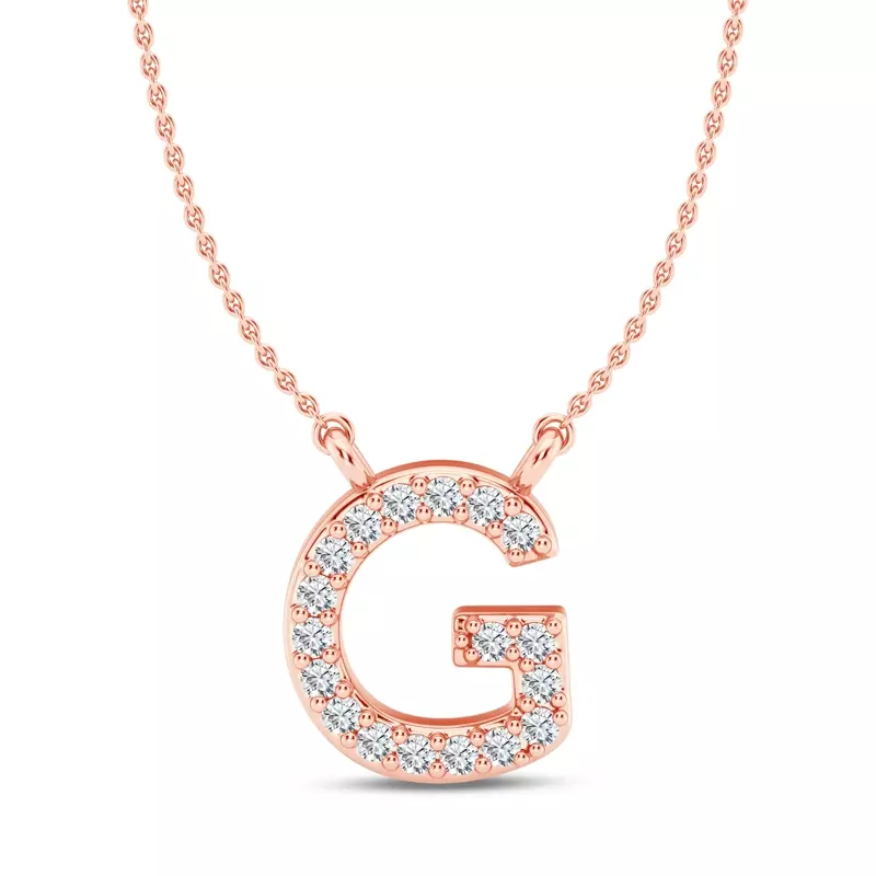 Diamond Initial Pendant – G
