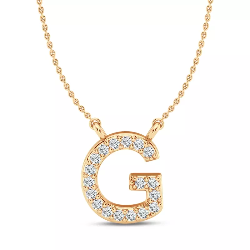Diamond Initial Necklace – G