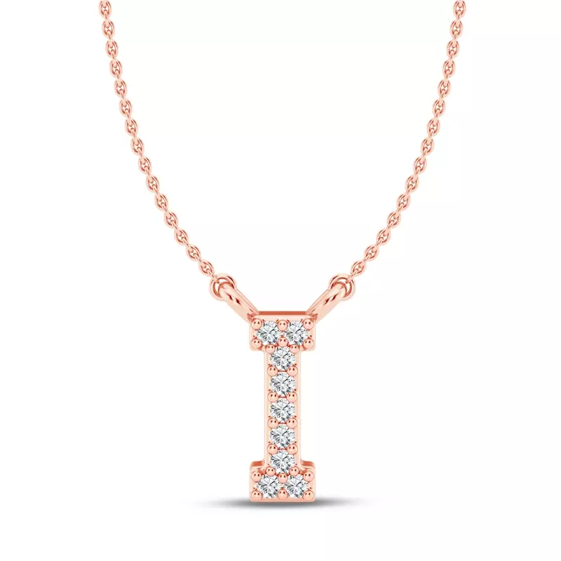 Diamond Initial Necklace – I