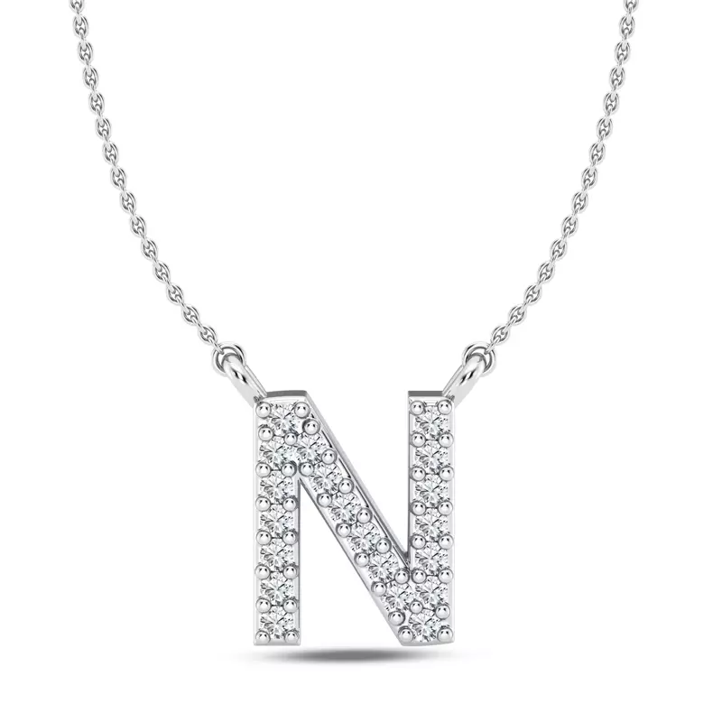 Diamond Initial Pendant – N