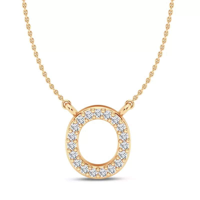 Diamond Initial Necklace – O