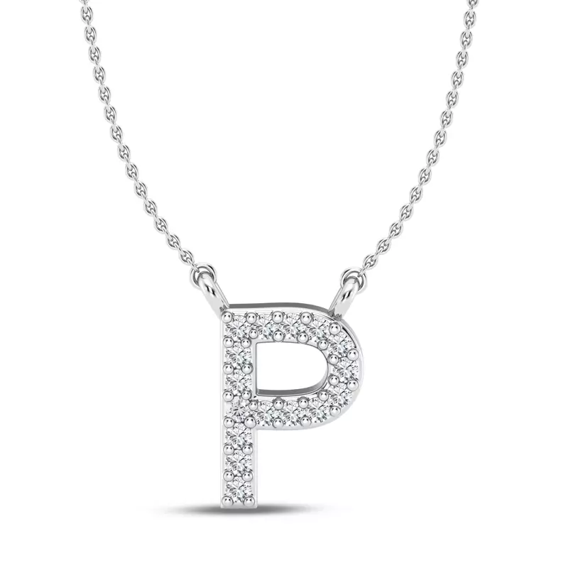 Diamond Initial Pendant – P