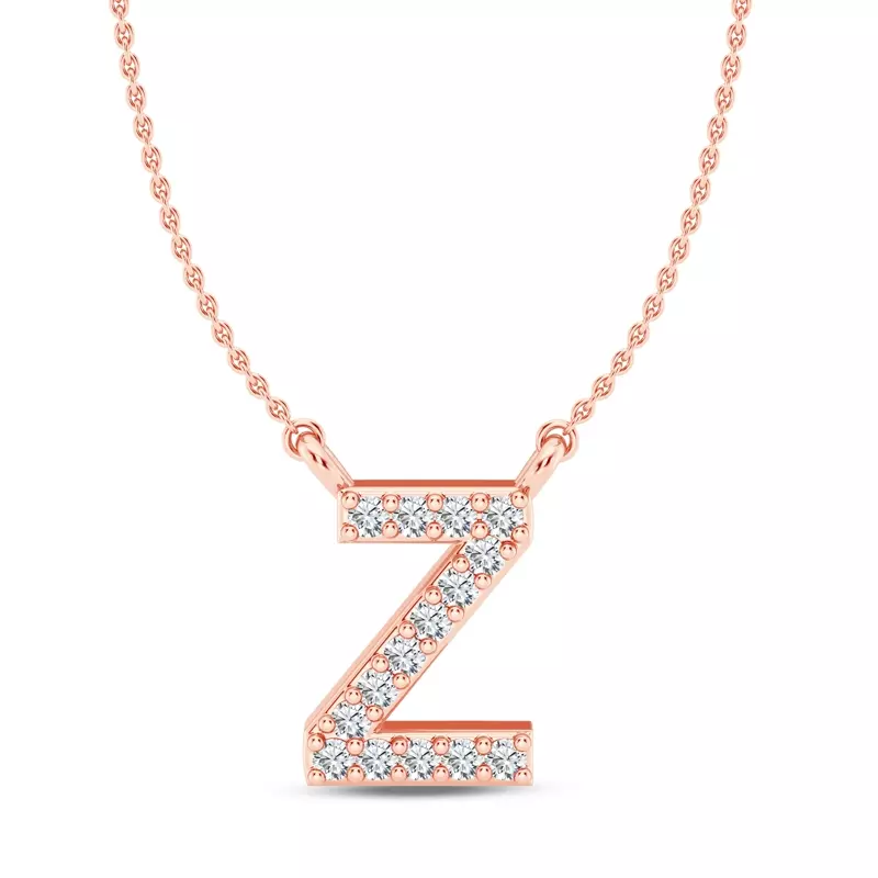 Diamond Initial Necklace – Z