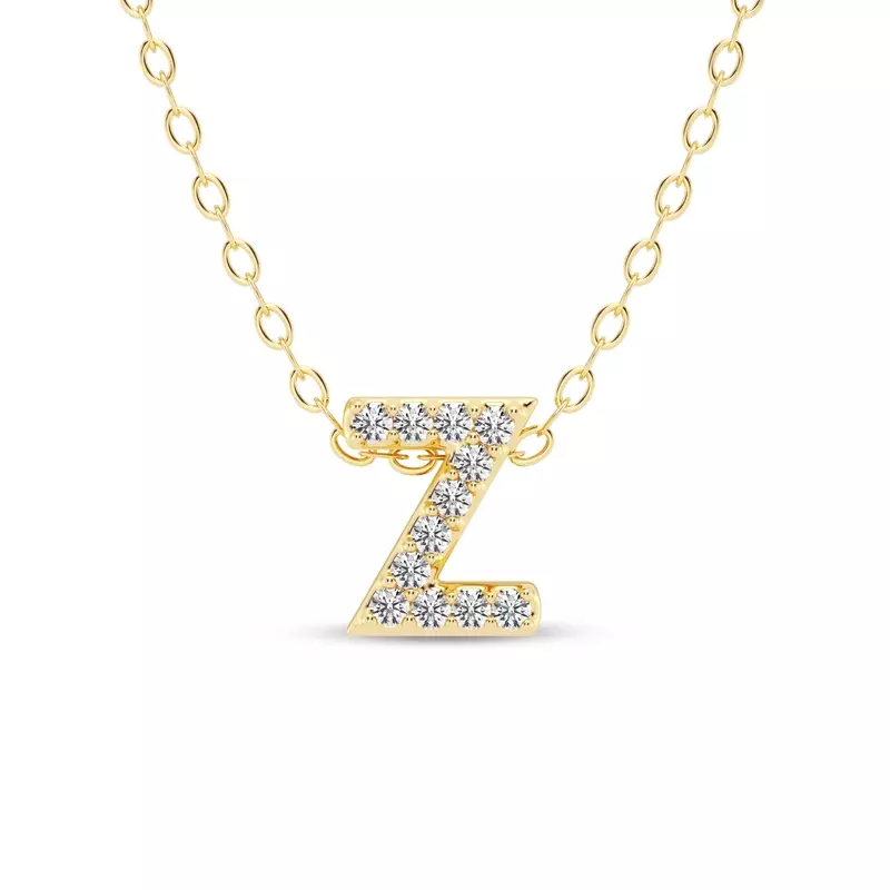 Petite Diamond Initial Necklace – Z