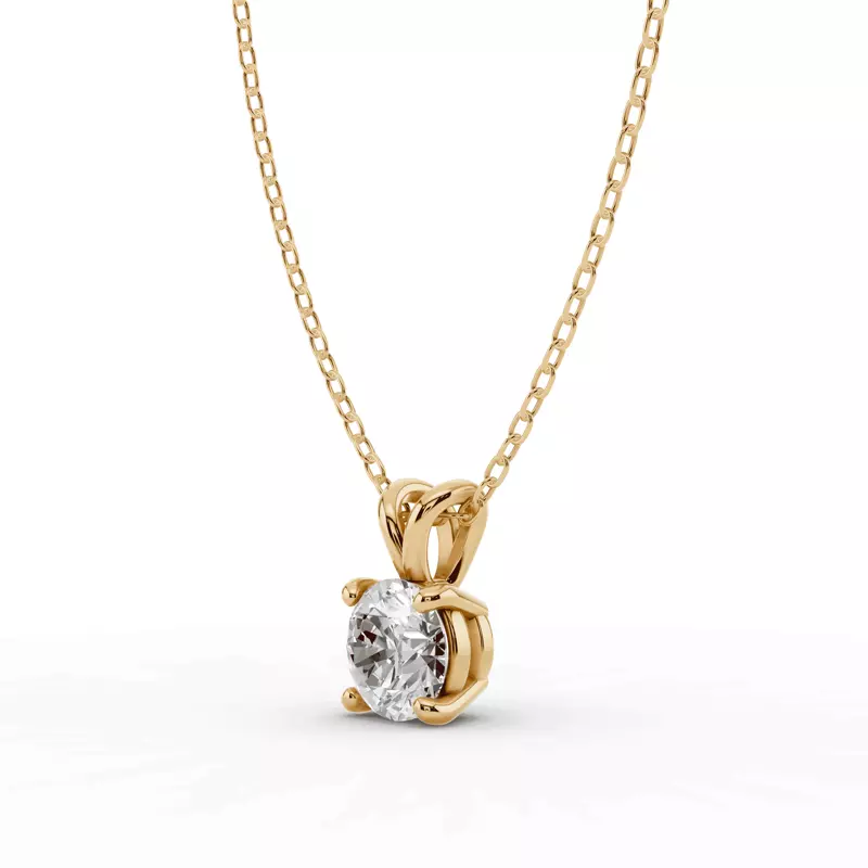 14K Yellow Gold Split Bail Diamond Solitaire Necklace (1.00 ct.)