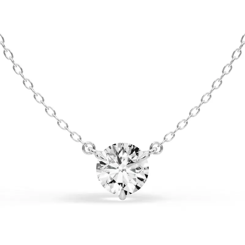 18K White Gold 3-Prong Diamond Solitaire Pendant (1.5 ct.)