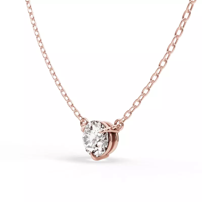 14K Rose Gold 3-Prong Diamond Solitaire Pendant (3/4 ct.)