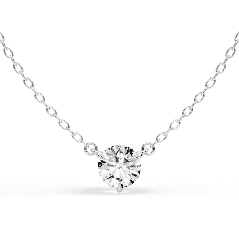14K White Gold 3-Prong Diamond Solitaire Pendant (3/4 ct.)