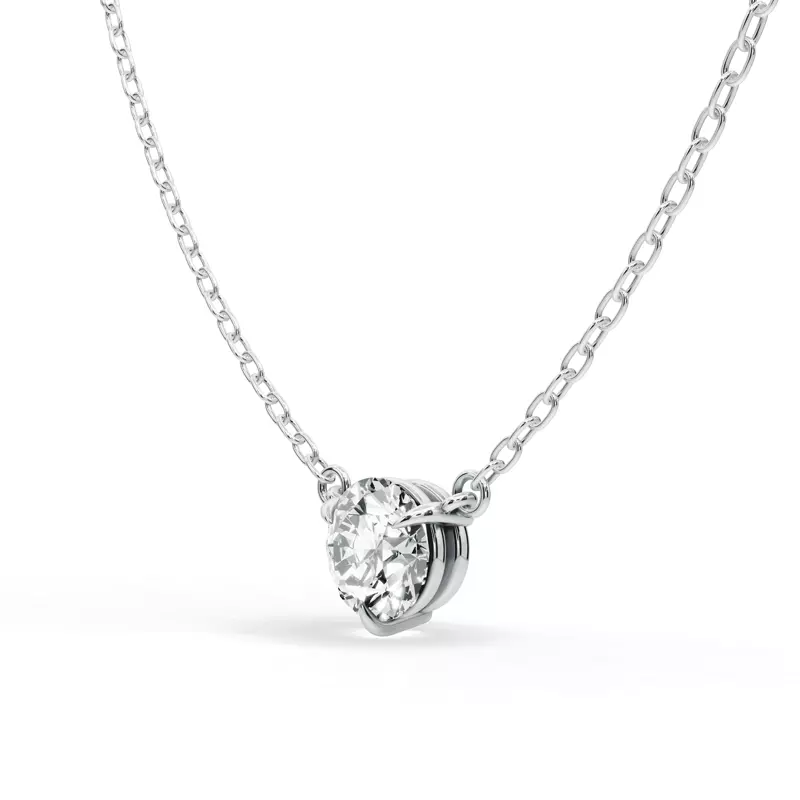 14K White Gold 3-Prong Diamond Solitaire Pendant (3/4 ct.)