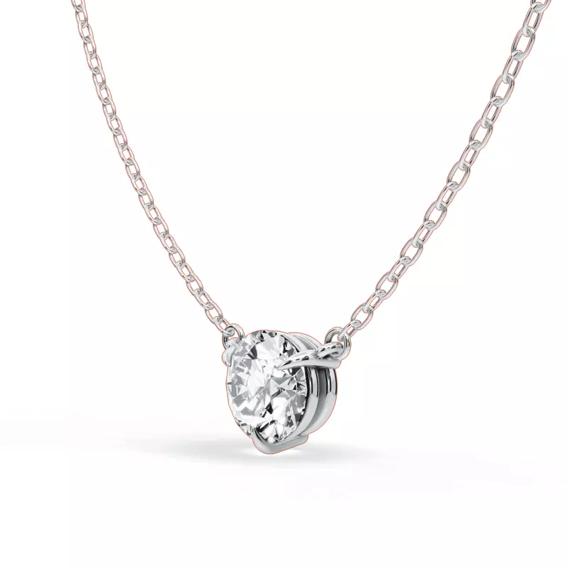 14K White Gold 3-Prong Diamond Solitaire Pendant (1 ct.)