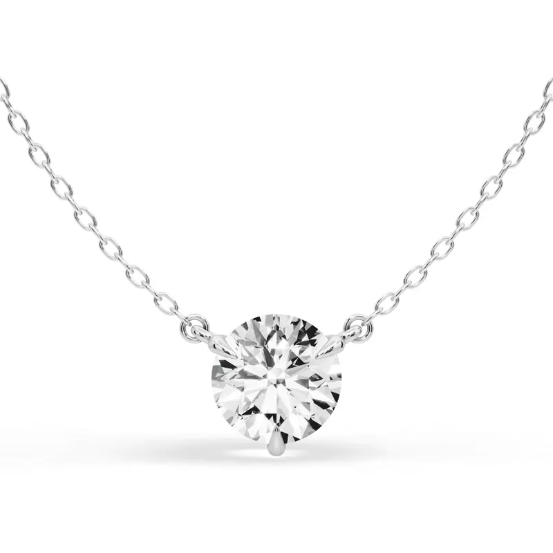 14K White Gold 3-Prong Diamond Solitaire Pendant (2 ct.)