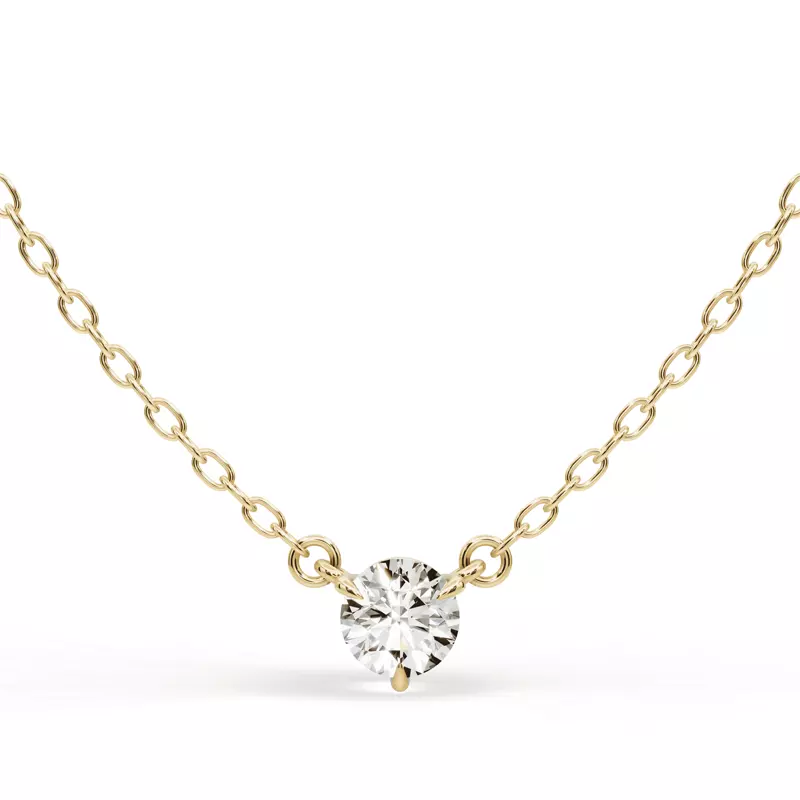 14K Yellow Gold 3-Prong Diamond Solitaire Pendant (1/3 ct.)