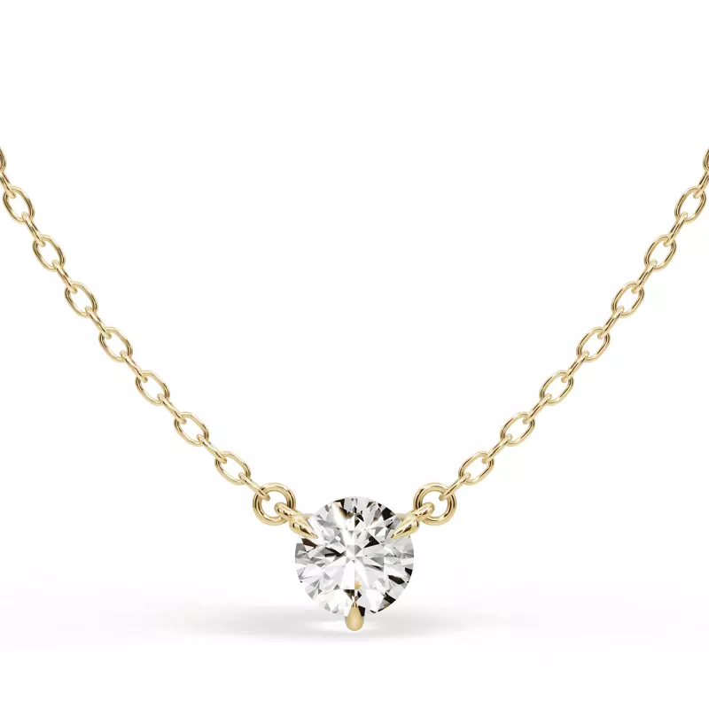 14K Yellow Gold 3-Prong Diamond Solitaire Pendant (1/2 ct.)