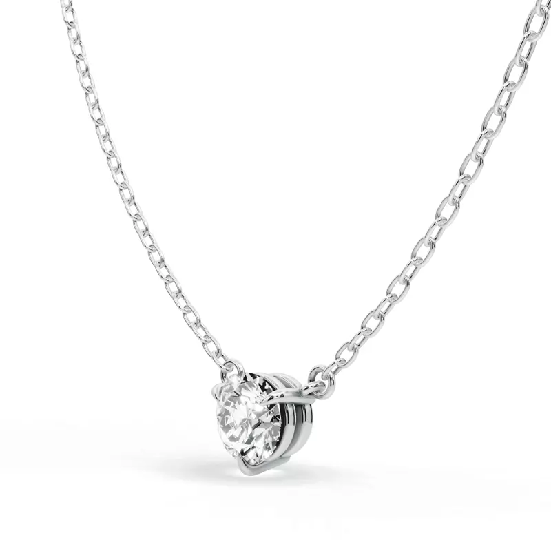 Platinum 3-Prong Diamond Solitaire Pendant (1/2 ct.)