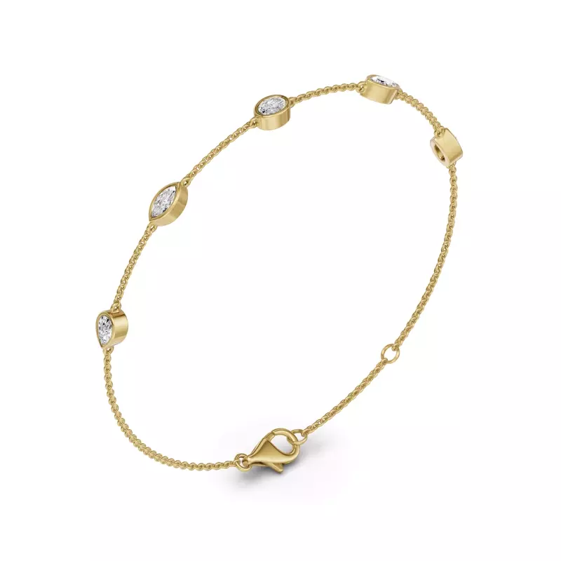14K Yellow Gold Soluna Astra Lab Diamond Bracelet