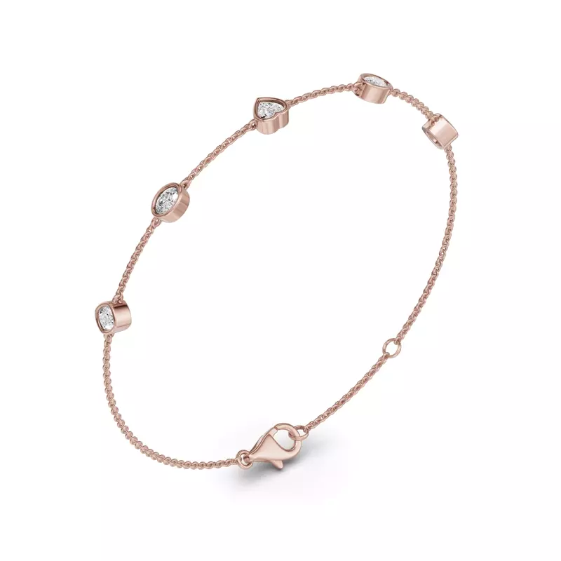 14K Rose Gold Soluna Amour Bracelet Lab Diamond Bracelet
