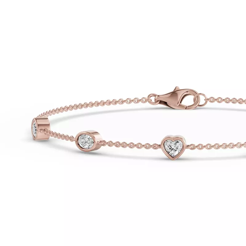 14K Rose Gold Soluna Amour Bracelet Lab Diamond Bracelet