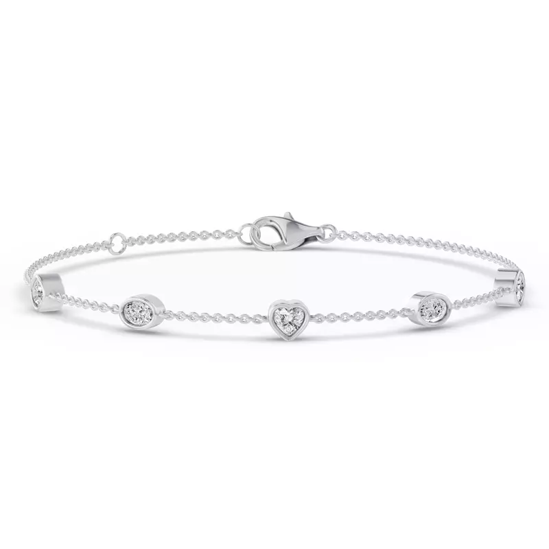 14K White Gold Soluna Amour Bracelet Lab Diamond Bracelet
