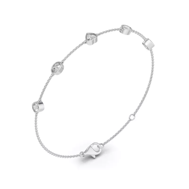 14K White Gold Soluna Amour Bracelet Lab Diamond Bracelet