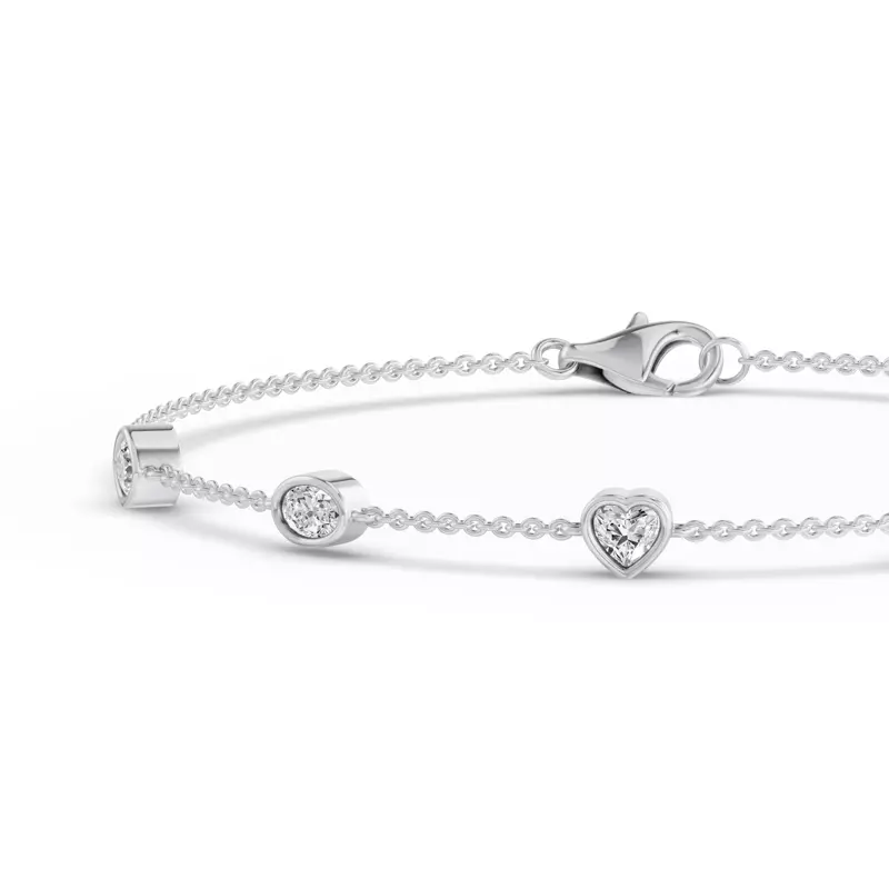 14K White Gold Soluna Amour Bracelet Lab Diamond Bracelet