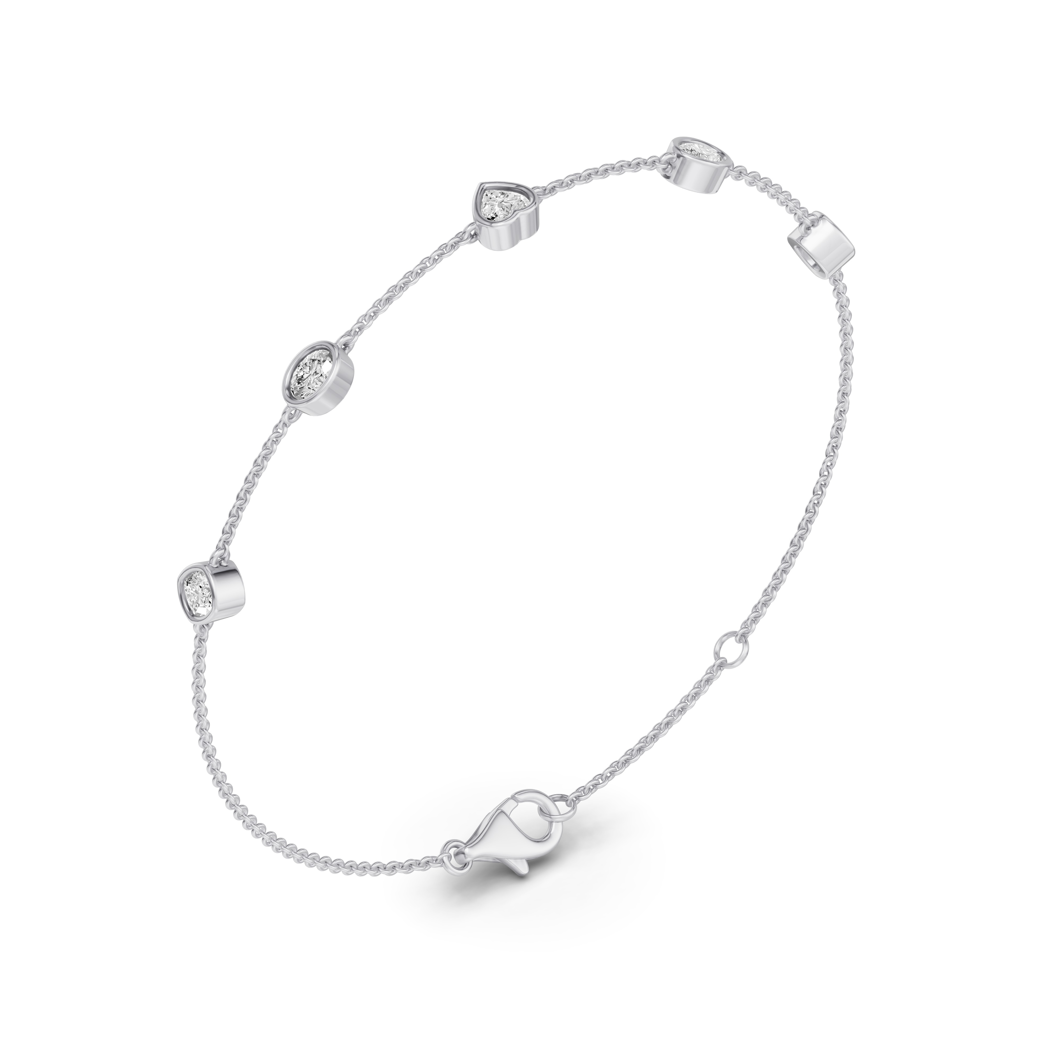 Platinum Soluna Amour Bracelet Lab Diamond Bracelet