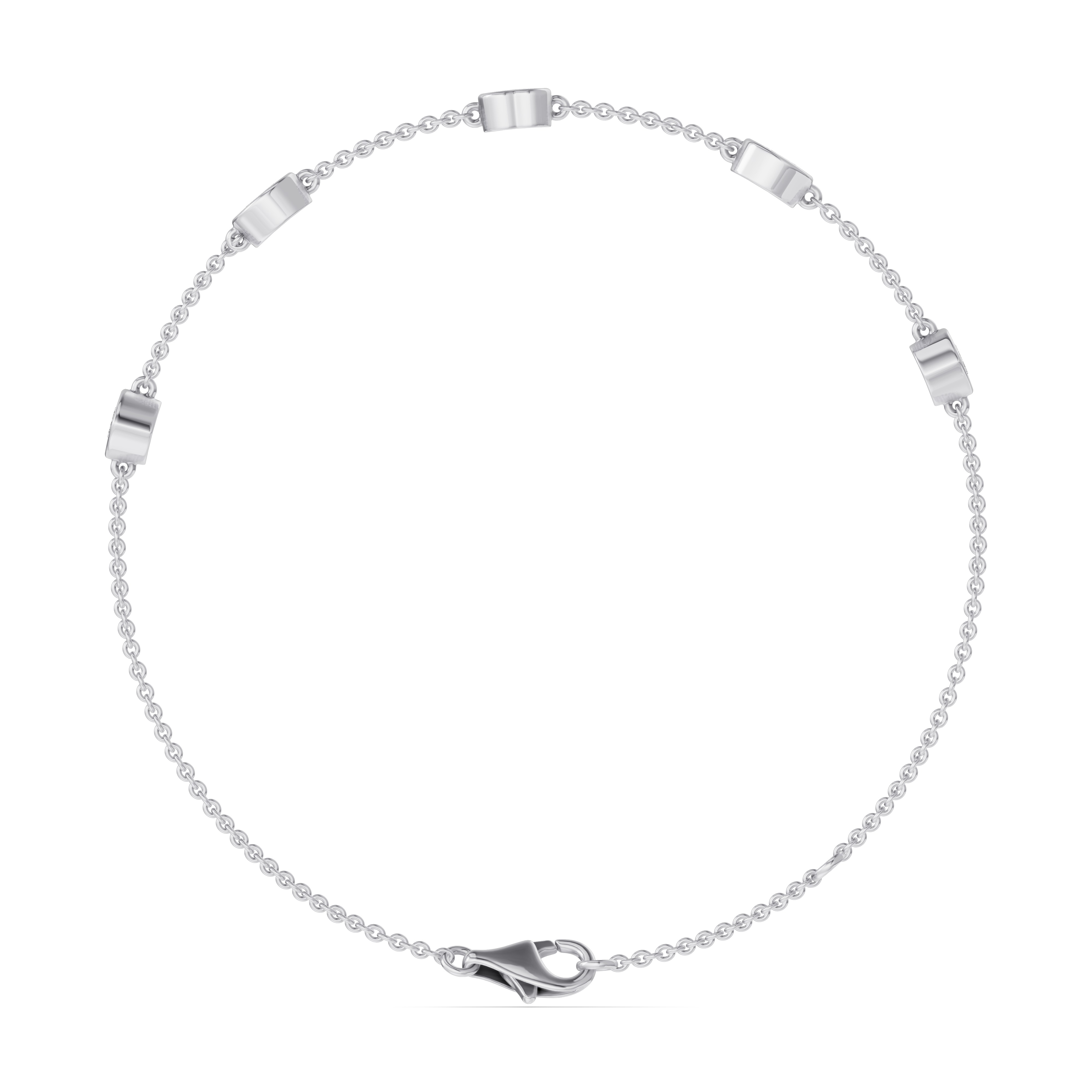 Platinum Soluna Amour Bracelet Lab Diamond Bracelet