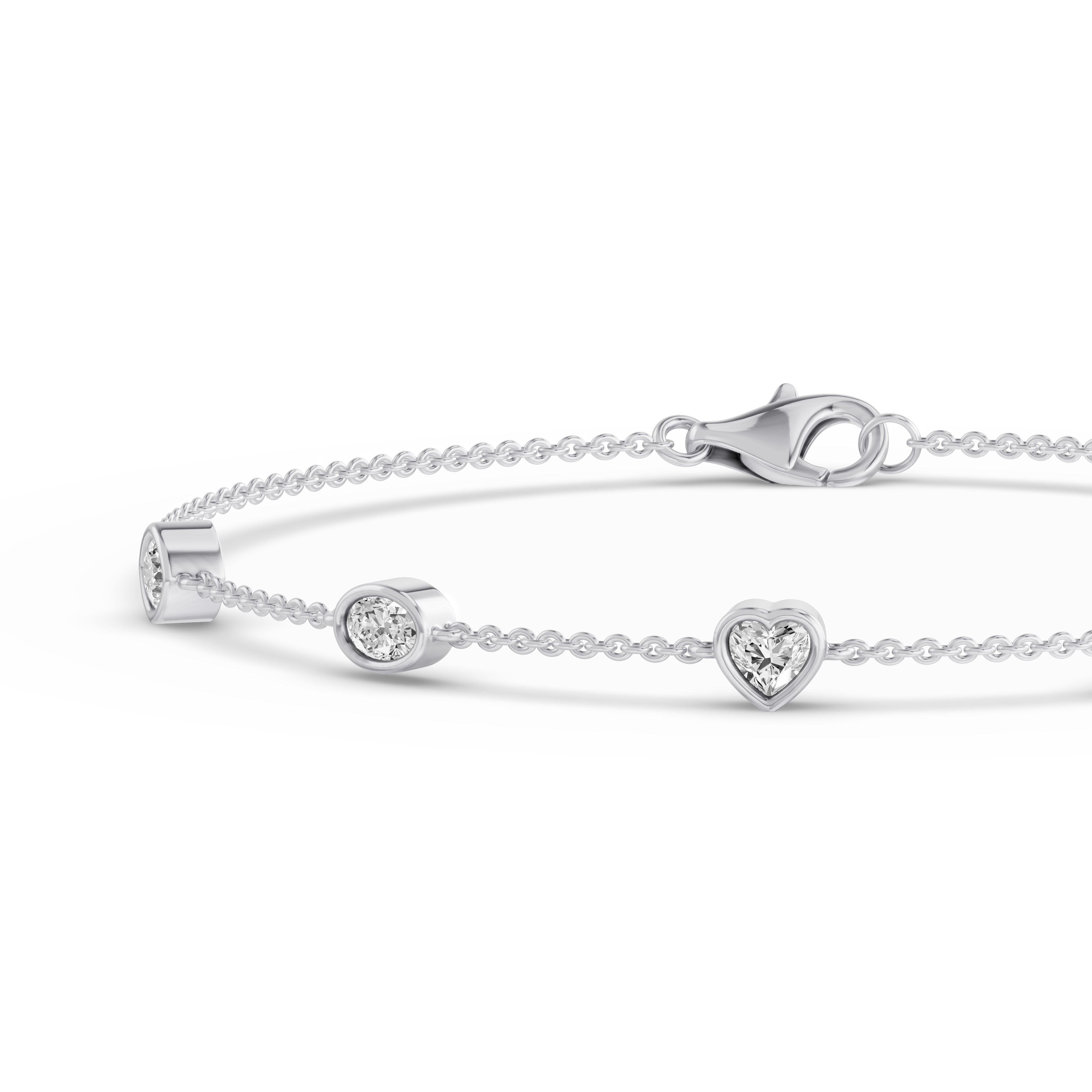Platinum Soluna Amour Bracelet Lab Diamond Bracelet