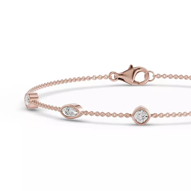 14K Rose Gold Soluna Celeste Bracelet Lab Diamond Bracelet