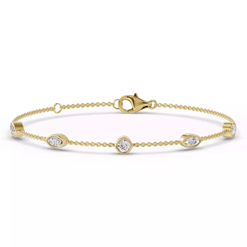 14K Yellow Gold Soluna Celeste Bracelet Lab Diamond Bracelet